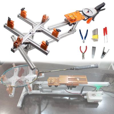 Pro Racquet Stringer Restring Machine with Tools, Electronic Badminton Tennis Stringing Machine DIY Racket Frame Threading Machine