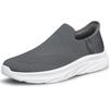 AMANSSSE Womens Slip On Shoes Walking Sneakers Workout Gym Tennis Nurse Maternity Shoes Zapatos de Mujer Grey Size 9.5 view 1