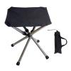 BIJKHSISN Outdoor Folding Stool Stainless Steel Portable Folding Picnic Camping Stool Mini Storage Fishing Chair Ultralight Furniture (Size : 02) view 1