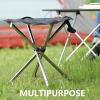 BIJKHSISN Outdoor Folding Stool Stainless Steel Portable Folding Picnic Camping Stool Mini Storage Fishing Chair Ultralight Furniture (Size : 02) view 3