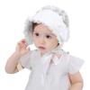 Baby Lace Bonnet Hat Floral Cotton Sun Hat Princess Eyelet Christening Bonnet for Toddler 0-24Months view 3