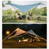 Walkervo 6.8x6.8m Camping Tarp Waterproof Lightweight Tent Tarp with 2 Poles Canopy Camping Hammock Rain Fly Anti-UV Awning Canopy for Outdoor Shelter Camping Picnic,Blue view 2