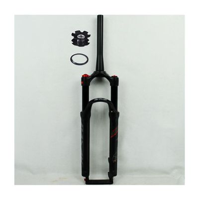 Mountain Bikes Bicycles Front Fork 26 27.5 29 Inch Mountain Bikes Air Suspension Forks Common-use Sizes Quick Release 9*100 Tapered Tube 1-1/2 Travel 120mm Damping ( Color : Black matte manual , Size