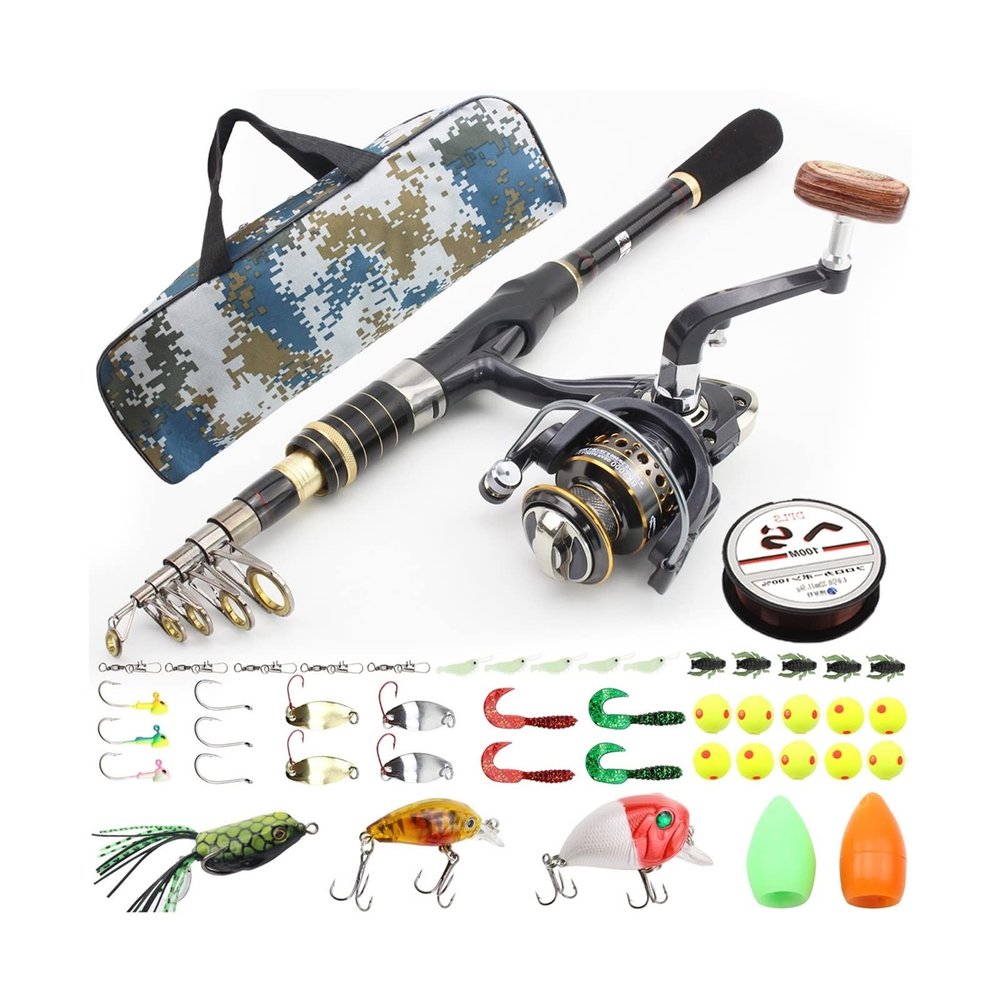Telescopic Fishing Rod Combos Ultra-short ultra-hard mini sea rod portable telescopic rock fishing long-distance rod fishing rod set Portable Fishing Rods Outdoor Fishing Poles ( Size : 2.4m3000 )