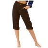 LRMQS Womens Capri Pants Summer Trendy Casual Elastic Waist Cropped Trouser Fashion Resort Wear Beach Vacation Capris Clothes view 1