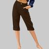 LRMQS Womens Capri Pants Summer Trendy Casual Elastic Waist Cropped Trouser Fashion Resort Wear Beach Vacation Capris Clothes view 2