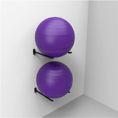 BABYCE Sports Ball Storage Rack Gym Decor, Metal Wall Mount Storage Rack, Exercise Ball and Yoga Balls Holder, for Home Gym, Space Saver (Size : 2 Pack), UWGK6003178