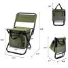 BIJKHSISN Fishing Chair with Cooler Bag Compact Fishing Stool Foldable Camping Chair Outdoor Folding Ice Bag Chair with Storage Bag (Size : Green) view 2