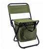 BIJKHSISN Fishing Chair with Cooler Bag Compact Fishing Stool Foldable Camping Chair Outdoor Folding Ice Bag Chair with Storage Bag (Size : Green) view 3