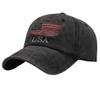 American Flag Hat Distressed Cotton Baseball Cap USA Vintage Trucker Hat Adjustable Dad Cap for Men Women Black view 1