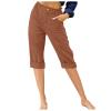 LRMQS Womens Capri Pants Summer Trendy Casual Elastic Waist Cropped Trouser Fashion Resort Wear Beach Vacation Capris Clothes view 1