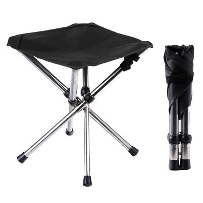 BIJKHSISN Folding Camping Tripod Stools Portable Fishing Stool Outdoor Foldable Chair Beach Small Tripod Stool for Campe Fishing Supplies (Size : L)