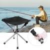 BIJKHSISN Folding Camping Tripod Stools Portable Fishing Stool Outdoor Foldable Chair Beach Small Tripod Stool for Campe Fishing Supplies (Size : L) view 4