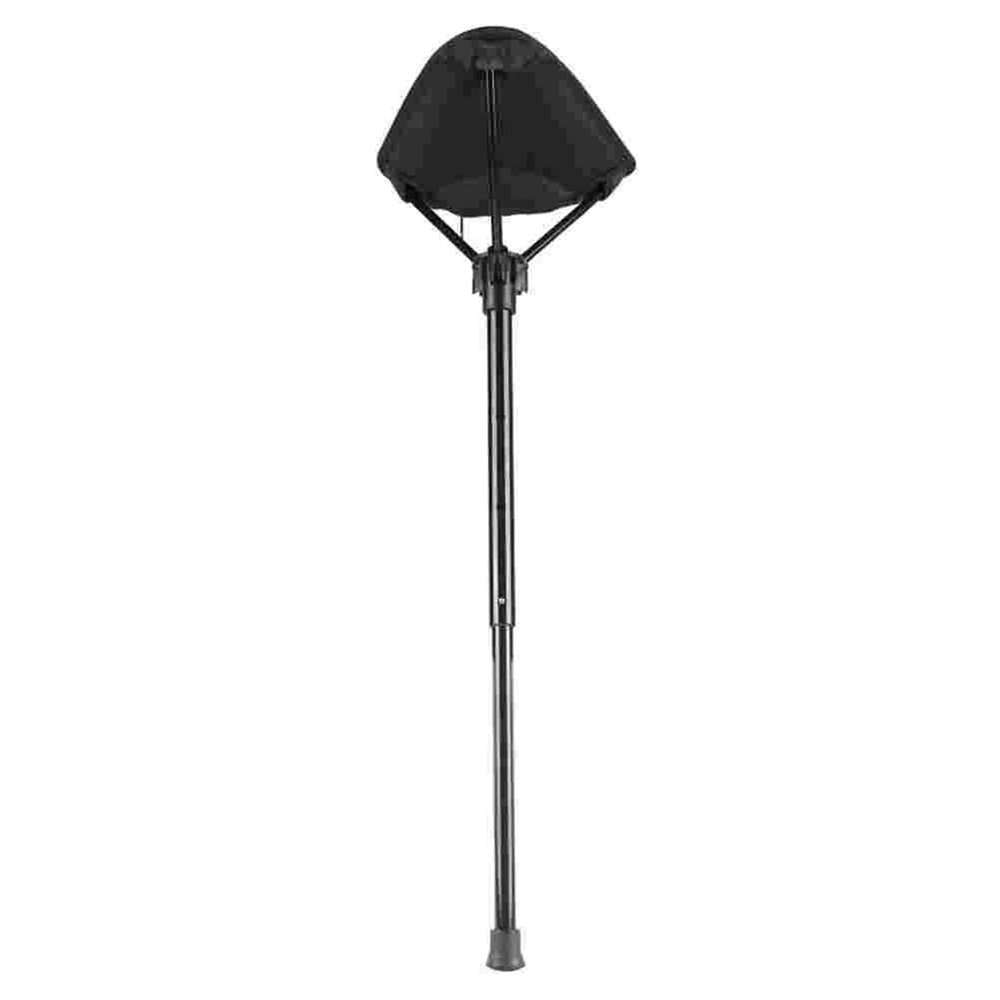 BIJKHSISN Easy to Carry Seat Portable Stool Folding Chair Easy Carry Seat Home Queuing Artifact Lightweight Stick Nylon Compact, Black