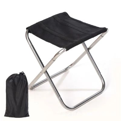 VNFOCRQJH Outdoor Ultra Light Aluminum Alloy Mini Folding Fishing Stool Portable Storage Picnic Furniture Camping Pony Stool (Size : Dark Gray)
