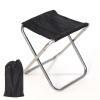 VNFOCRQJH Outdoor Ultra Light Aluminum Alloy Mini Folding Fishing Stool Portable Storage Picnic Furniture Camping Pony Stool (Size : Dark Gray) view 1
