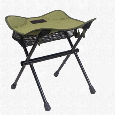 BIJKHSISN Outdoor Folding Camping Stools Portable Moon Chair Ultralight Aluminum Alloy Camping Beach Chair Maza Fishing Stool (Size : Black)