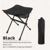 BIJKHSISN Outdoor Folding Camping Stools Portable Moon Chair Ultralight Aluminum Alloy Camping Beach Chair Maza Fishing Stool (Size : Black) view 3