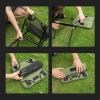 BIJKHSISN Outdoor Folding Camping Stools Portable Moon Chair Ultralight Aluminum Alloy Camping Beach Chair Maza Fishing Stool (Size : Black) view 4