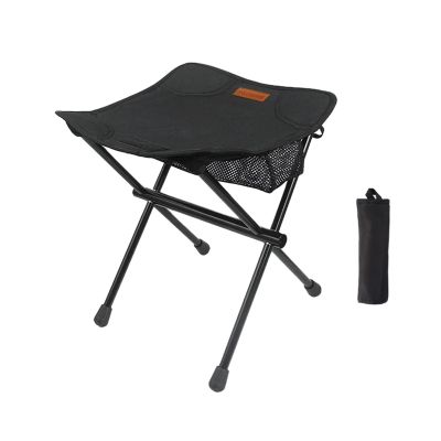 BIJKHSISN PACOONE Camping Portable Folding Stools Ultralight Aluminium Alloy Storage Chair Mini Fishing Chair Picnic Lighweight Furniture (Size : Khaki)