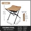 BIJKHSISN PACOONE Camping Portable Folding Stools Ultralight Aluminium Alloy Storage Chair Mini Fishing Chair Picnic Lighweight Furniture (Size : Khaki) view 2
