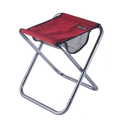 BIJKHSISN Collapsible Slacker Chair Folding Stool with Carry Bag for Fishing Camping (Size : Red)