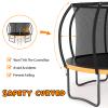 Liyarya 12FT Trampoline for Kids/Adults - Outdoor Trampolines with Enclosure Net Curved Poles and Ladder, Heavy Duty Trampoline for Backyard, Anti-Rust Coating Leg, ASTM Approval view 2