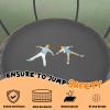 Liyarya 12FT Trampoline for Kids/Adults - Outdoor Trampolines with Enclosure Net Curved Poles and Ladder, Heavy Duty Trampoline for Backyard, Anti-Rust Coating Leg, ASTM Approval view 3