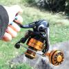NineFit Basics Ultra Smooth Spinning Fishing Reels,Powerful Metal Fishing Reel,Surf Casting Reel,for Boat Rock Freshwater Saltwater Fishing Boat Fishing, 7000, black view 3