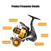 NineFit Basics Ultra Smooth Spinning Fishing Reels,Powerful Metal Fishing Reel,Surf Casting Reel,for Boat Rock Freshwater Saltwater Fishing Boat Fishing, 7000, black view 4