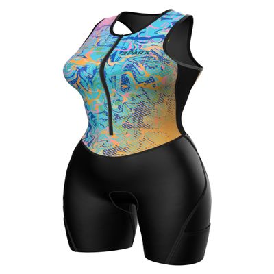 Sparx Women Triathlon Suit Tri Short Racing Cycling Swim Run (Color Animation, 2XL)