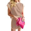 2 Piece Sets for Women Sweatsuits Cap Sleeve Tops Shorts Sets Fashion Teen Girls Y2k Tracksuits Lounge Workout Sets view 2