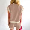 2 Piece Sets for Women Sweatsuits Cap Sleeve Tops Shorts Sets Fashion Teen Girls Y2k Tracksuits Lounge Workout Sets view 3