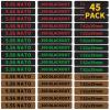 45 Pack Miaozhun Magazine Marking Bands, 5.56 NATO, .300 Blackout, 7.62x39mm Magazine Caliber Identification (Black and Coyote Brown Base) view 1