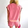 2 Piece Sets for Women Sweatsuits Cap Sleeve Tops Shorts Sets Fashion Teen Girls Y2k Tracksuits Lounge Workout Sets view 3