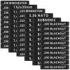 60 Pack Miaozhun Magazine Marking Bands, 5.56 NATO, .223Remington, .300 Blackout, Subsonic, 7.62x39mm, .308Winchester Magazine Caliber Identification (Black-White) view 1