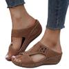 SACFOF Womens Platform Wedge Sandals Comfortable Open Toe Dressy Summer Casual Beach Walking Wedges Shoes view 2