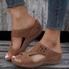 SACFOF Womens Platform Wedge Sandals Comfortable Open Toe Dressy Summer Casual Beach Walking Wedges Shoes view 3