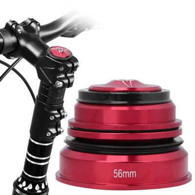 Alomejor 44mm56MM Aluminium Alloy Front Fork Stem Headset Replacement Bick Accessory Anti for Most Bikes (Red 44/56MM)