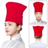 CRJHNS Chef Hat,Adult Adjustable Hook and Loop Tape Baker Hat Kitchen Cooking Chef Cap for Men Women Kids Red view 3