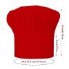 CRJHNS Chef Hat,Adult Adjustable Hook and Loop Tape Baker Hat Kitchen Cooking Chef Cap for Men Women Kids Red view 4