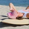 JOES SURF SHOP Sandy Cheeks Foam Snapback Trucker Hat-Pink view 3