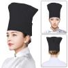 CRJHNS Chef Hat,Adult Adjustable Hook and Loop Tape Baker Hat Kitchen Cooking Chef Cap for Men Women Kids Black view 3