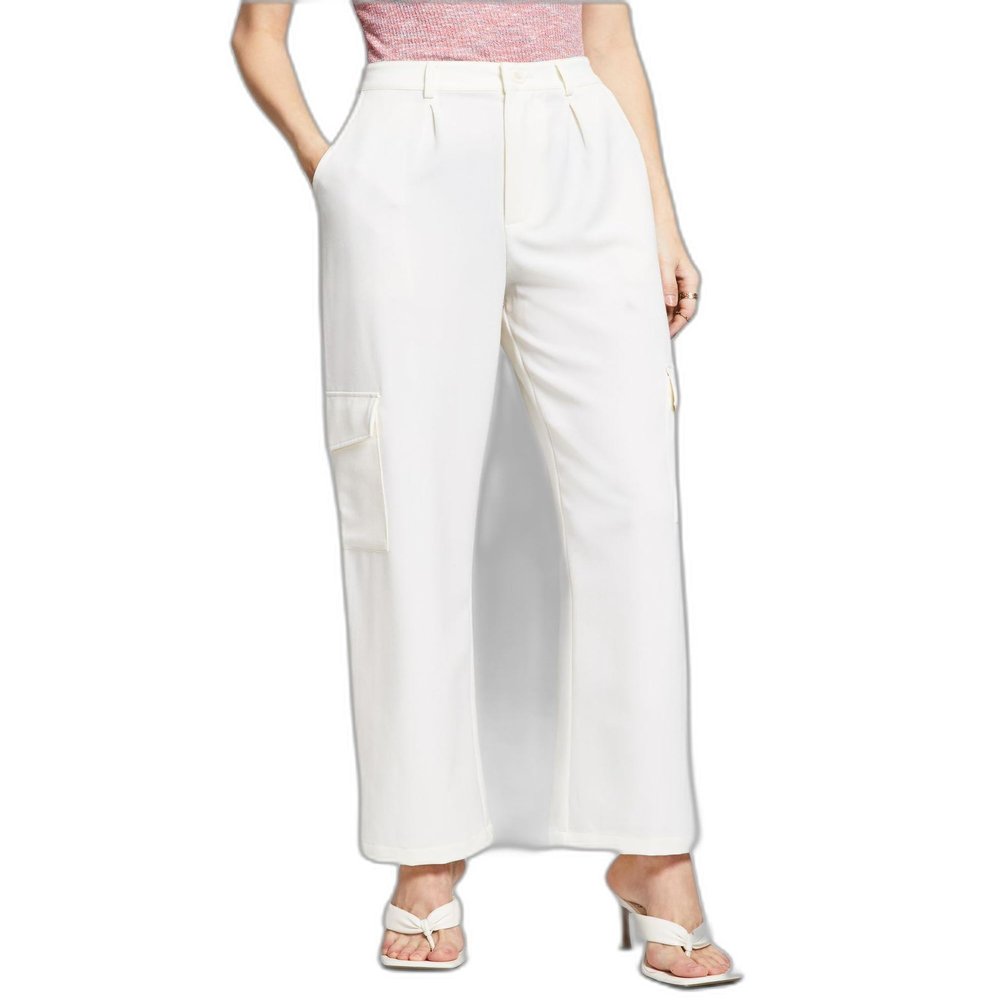 And Now This Woman's Straight Cargo Trousers Cream XL