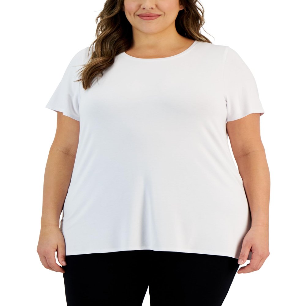 Alfani Plus Size Knit Top Bright White 3X
