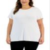 Alfani Plus Size Knit Top Bright White 3X view 1