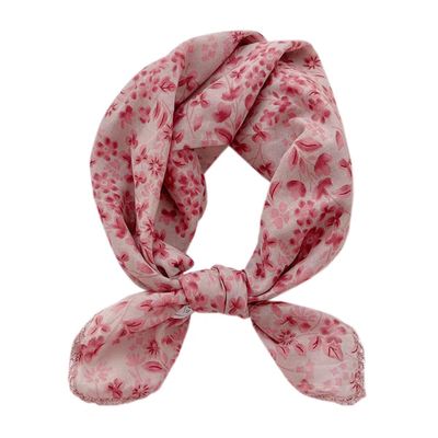 Pemilosci Large Cotton Bandana Headband, Head Wrap, Protective Coverage, Hair Neck Scarf for Women 28 x 28 inch (S19-Trefoil-Pink)