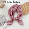 Pemilosci Large Cotton Bandana Headband, Head Wrap, Protective Coverage, Hair Neck Scarf for Women 28 x 28 inch (S19-Trefoil-Pink) view 3