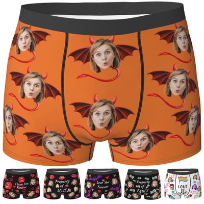 Boxers for Men Gifts for Christmas Birthday Custom Boxers with Face on Them Funny Personalized Boxers for Men Gifts M-1.10