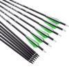 Archery Bow Carbon Arrow Hunting Target Practice Arrows 28 Inch with Removable Tips for Compound & Recurve Bow Spine 500 6PCS Pack view 1